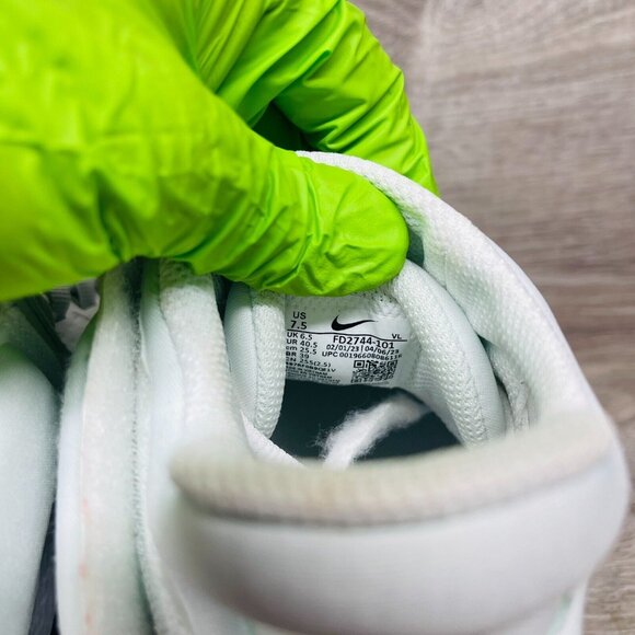 Nike Alpha Huarache Elite 4 Mid Baseball Cleats Men's 7.5 White Black FD2744-101 - Picture 7 of 11